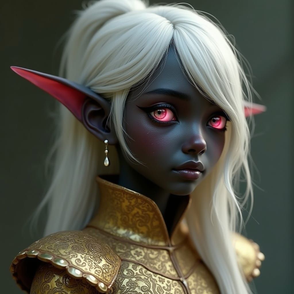 Detailed Elf Portrait with Dynamic Lighting and Vibrant Colo...