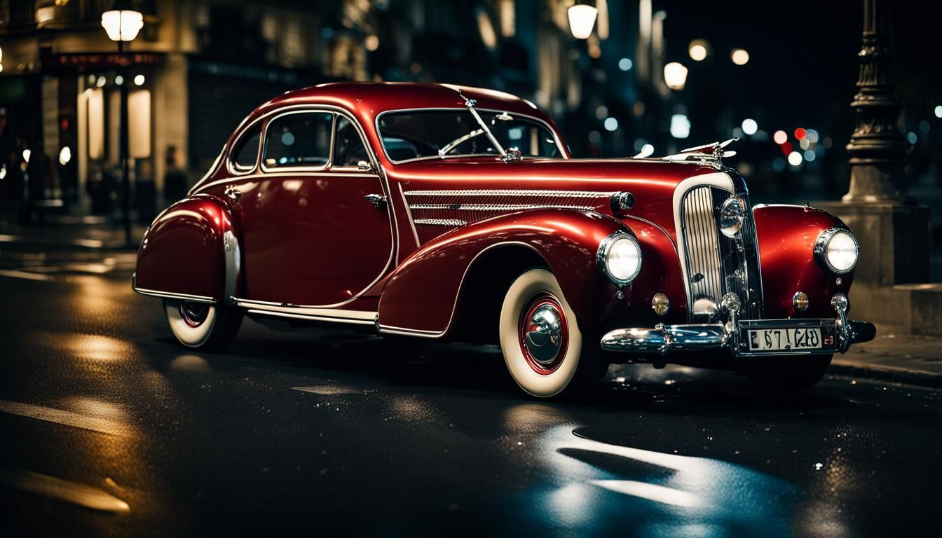 1945 French Luxury Car in Art Deco Style