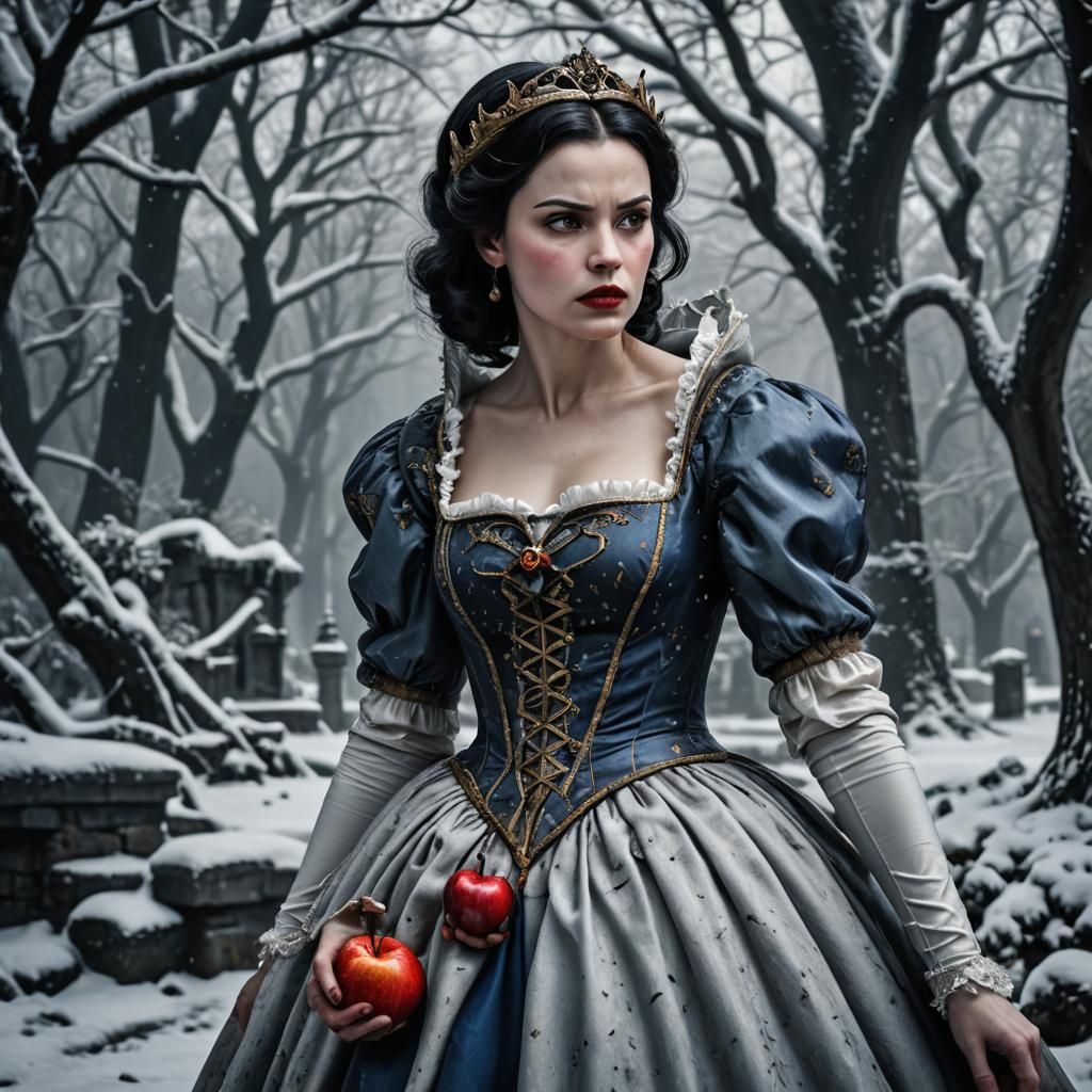 Hyperrealistic Evil Snow White in High Definition