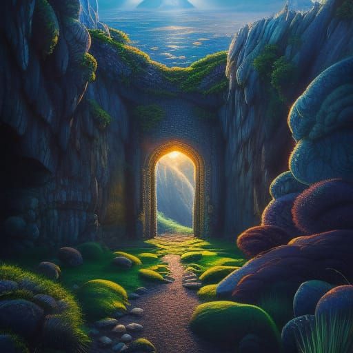 Mystical Ocean Cave Temple on Faroe Islands