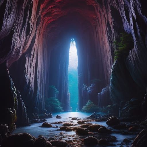 Magical Ocean Cave Temple Entrance on Faroe Islands