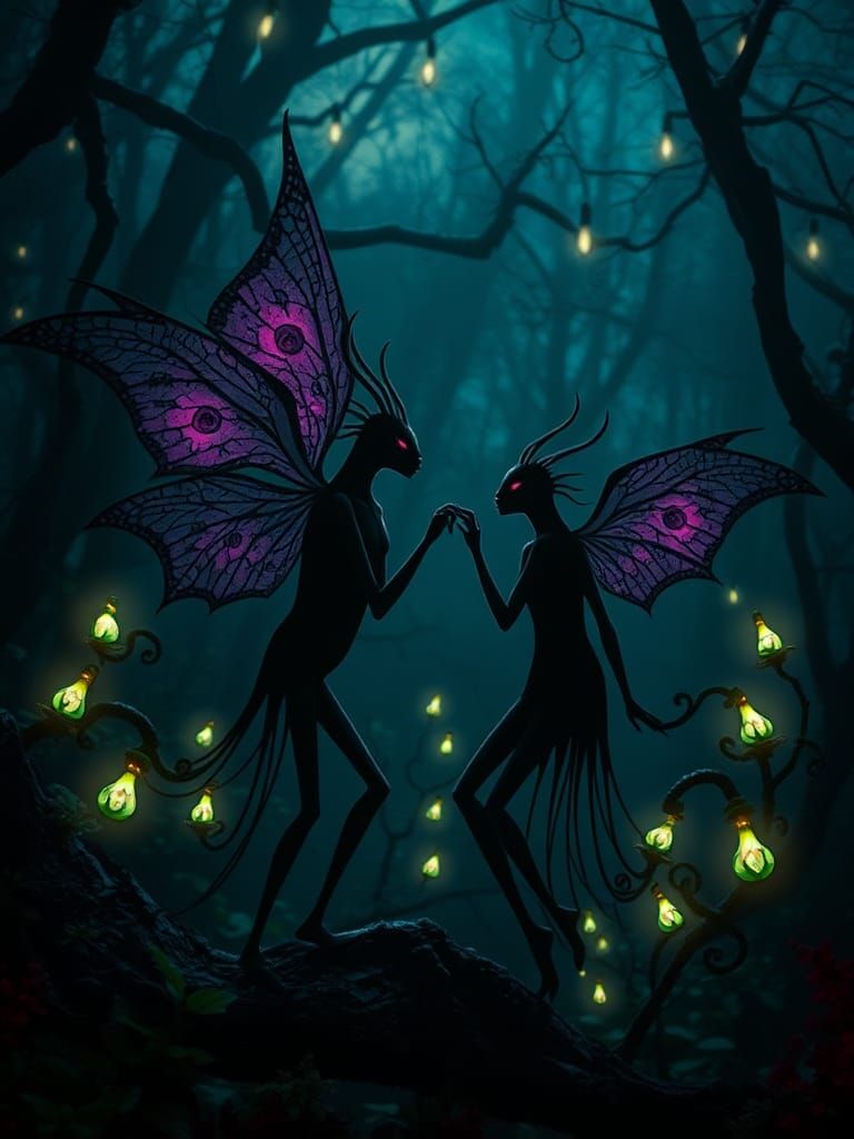 Eldritch Fauna and Flora Dancing in Dark Brume