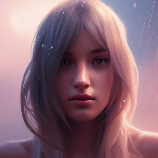 Detailed Portrait of Isla in Art Nouveau Style