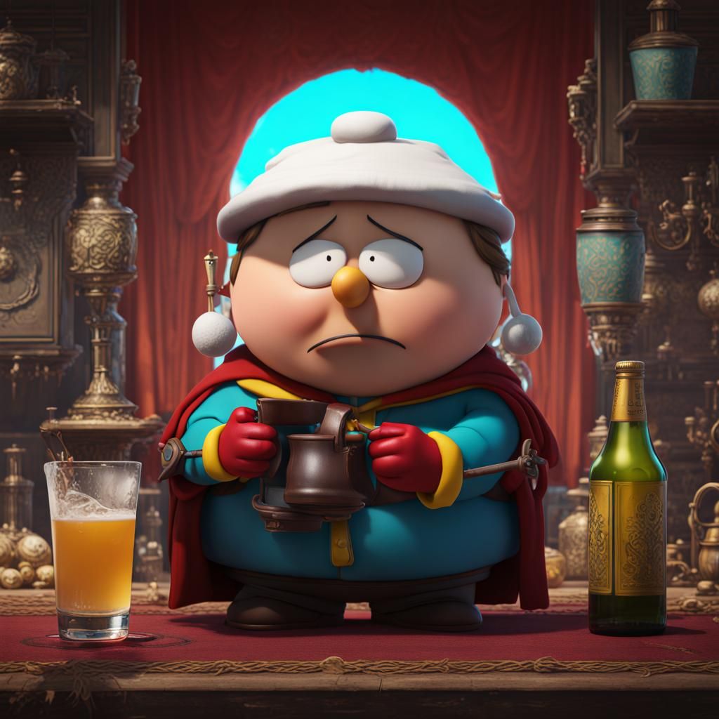 Cartman and the Toilet: Detailed Fantasy Concept Art