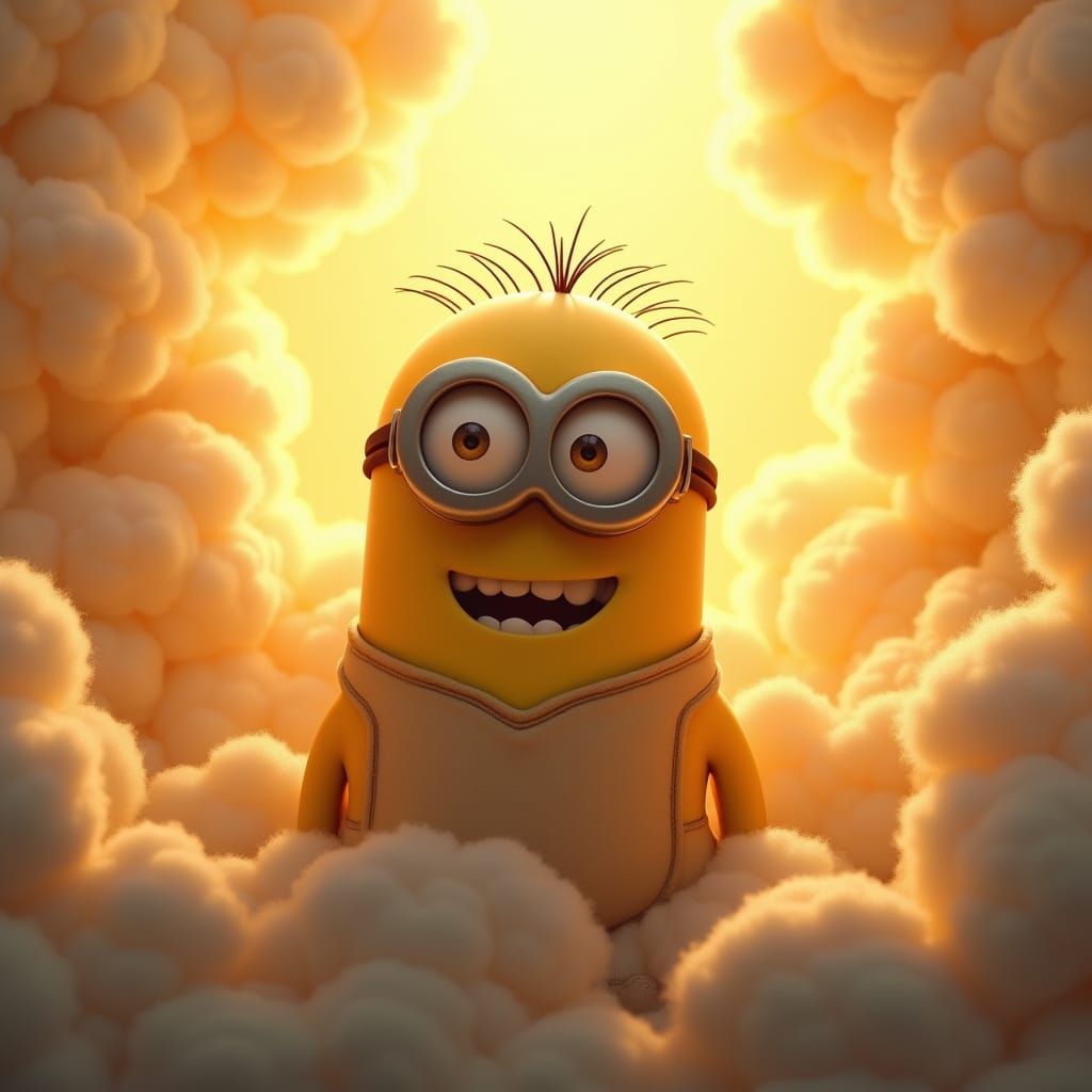 Heavenly Minion in Renaissance Style with Divine Light