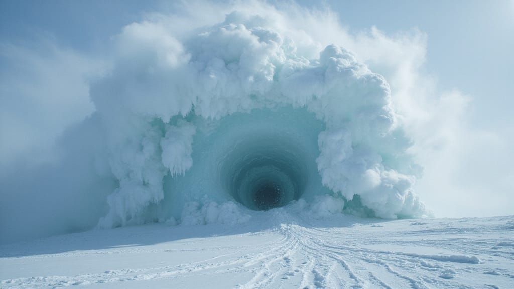 Terrifying Ice Blizzard: A Vortex of Frozen Chaos