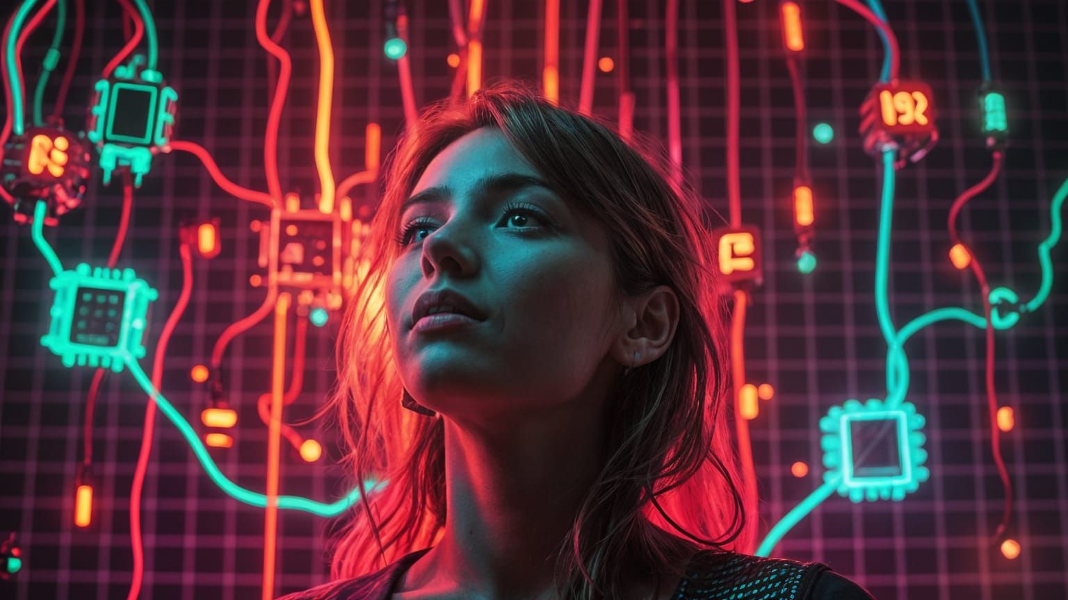 Synthwave Neon Retro Reverse Engineering Happiness