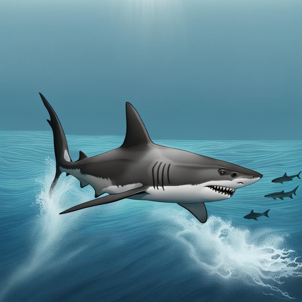 Shark Swimming in the Ocean