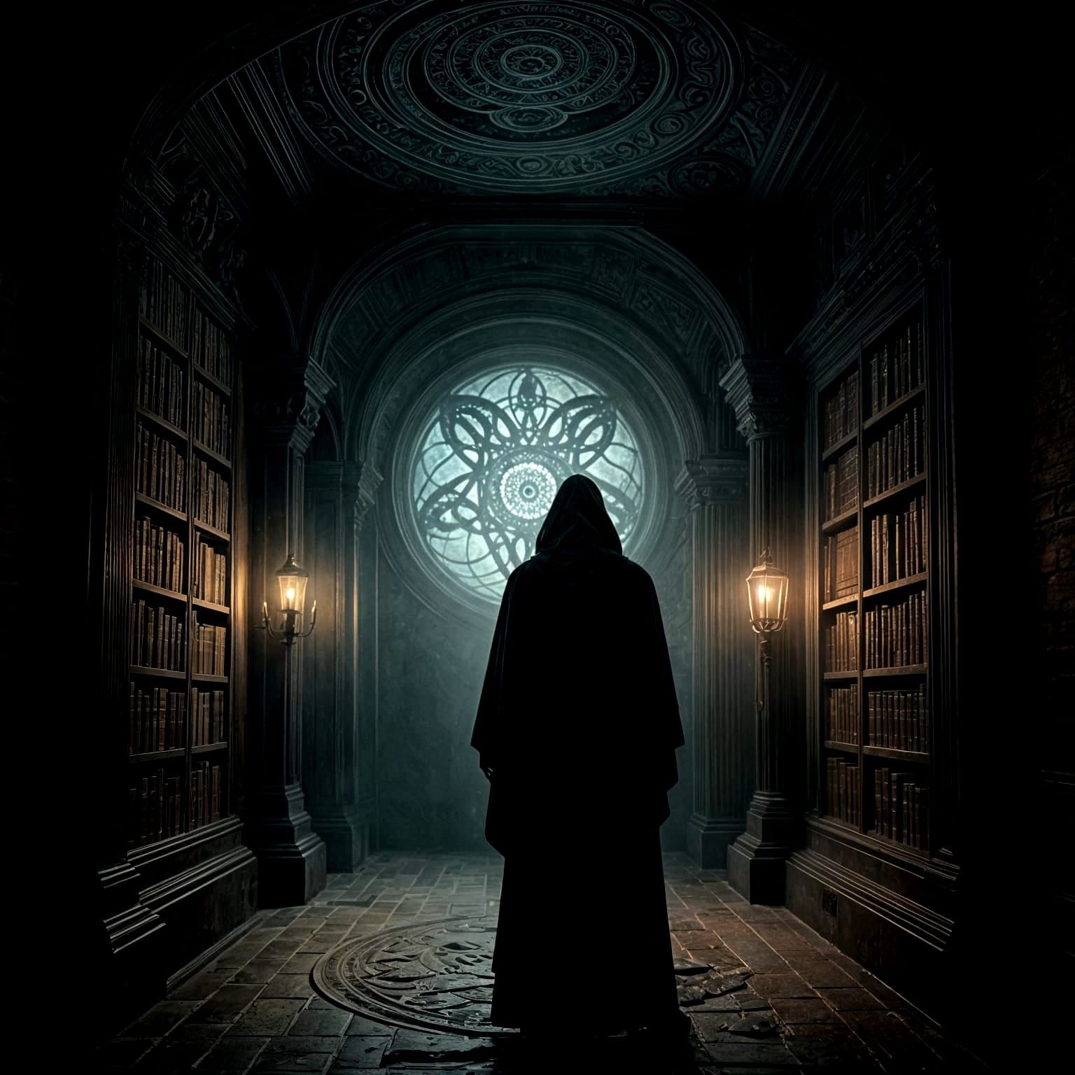 Ethereal Cosmic Horror in Dark, Mysterious Style