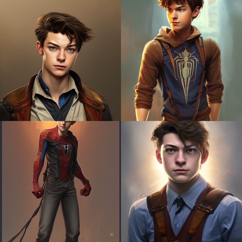 Steampunk Portrait of Young Spider-Man in 8K