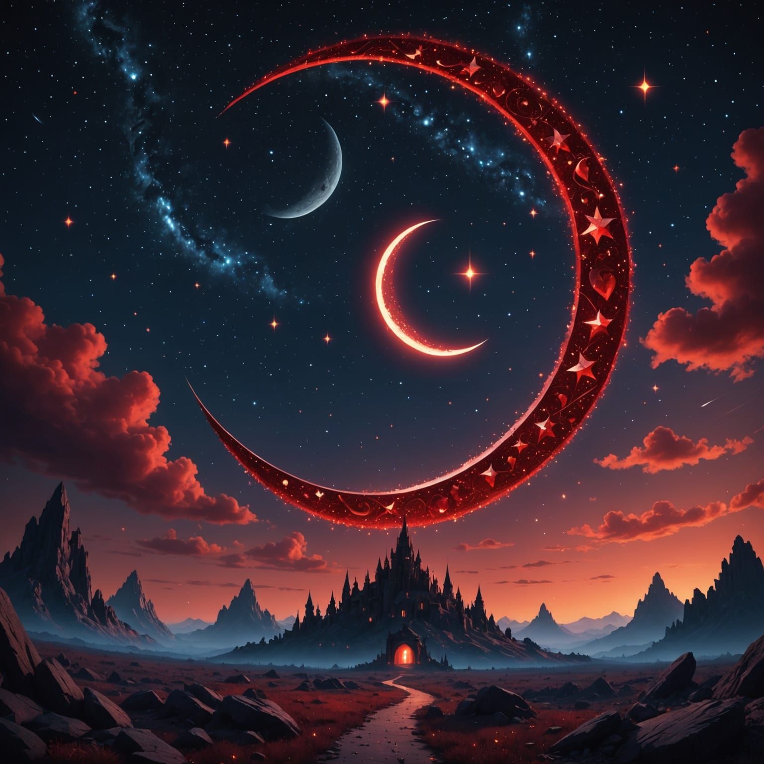 Midnight Ruby Celestial Oasis