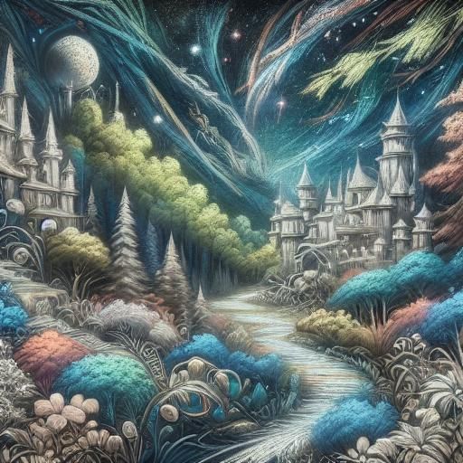 Abstract Chalk Fantasy Nature Art