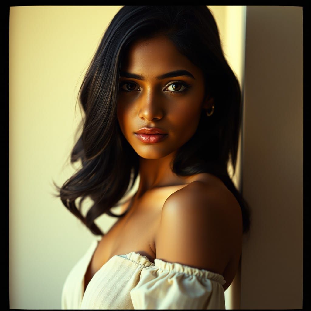 Ethereal Indian Beauty in Sun-Kissed Linen