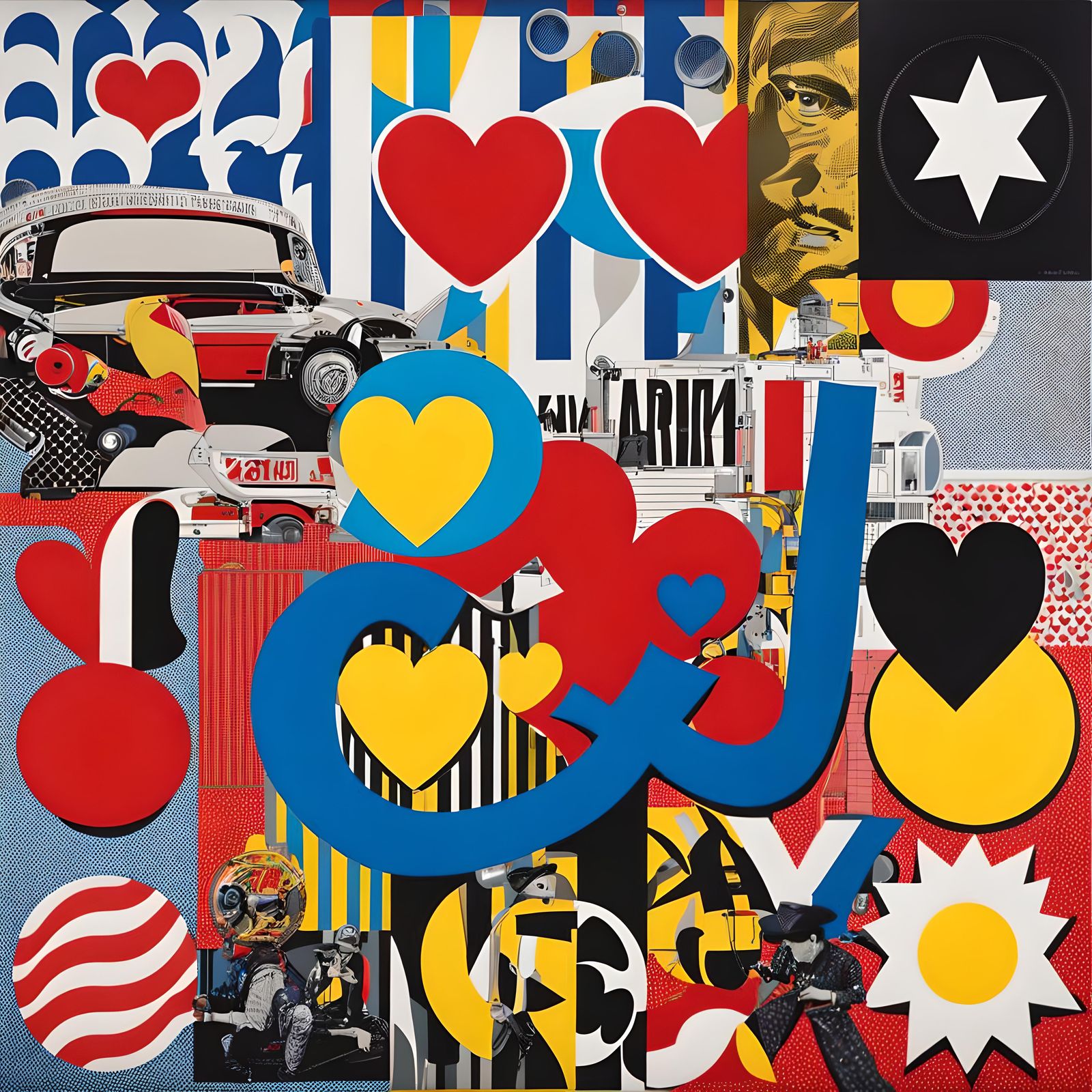 LOVE (pop art collage)