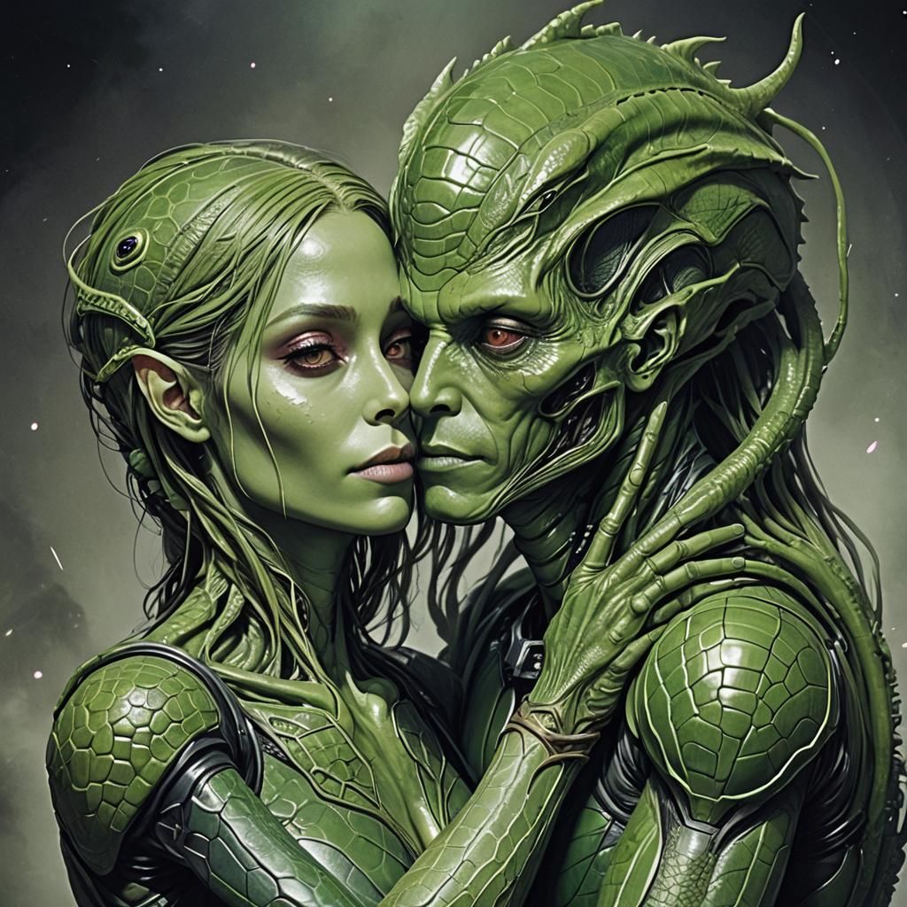 Reptilian Alien Girl's Forbidden Love