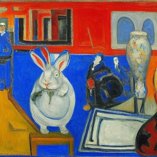 Abstract Rabbit vs Boyar Boxing Match