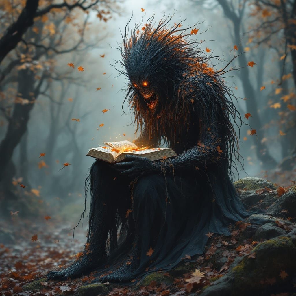 Autumn Books: Photorealistic Image