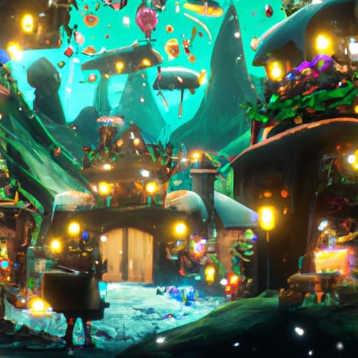 Fantastical 12 Days of Christmas Matte Painting