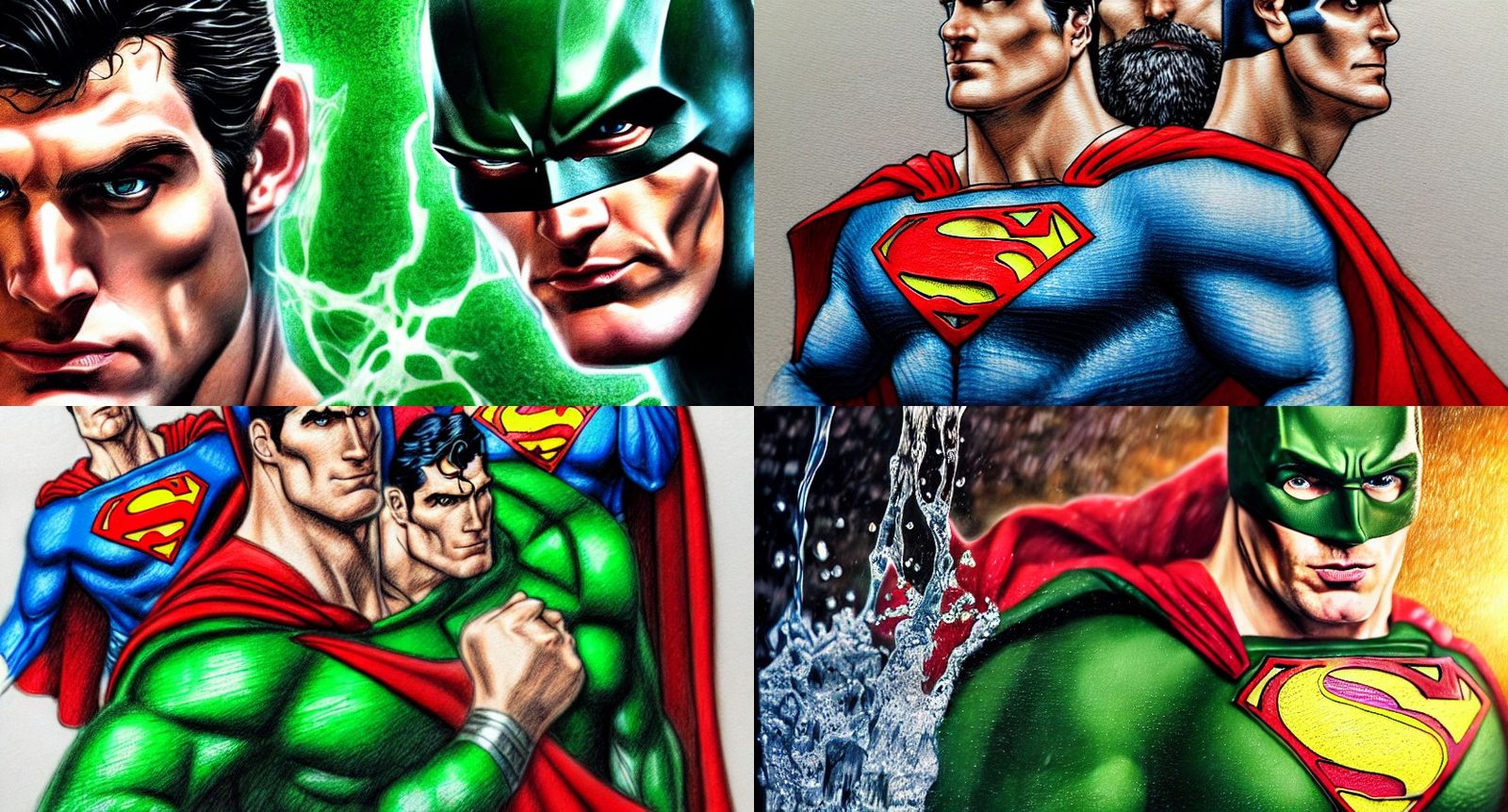 Justice League: Detailed Pencil Crayon Portrait
