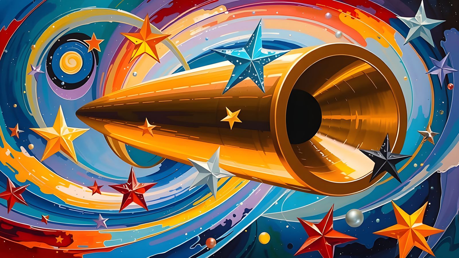 Miraculous Metallic Maelstrom in Resplendent Colors