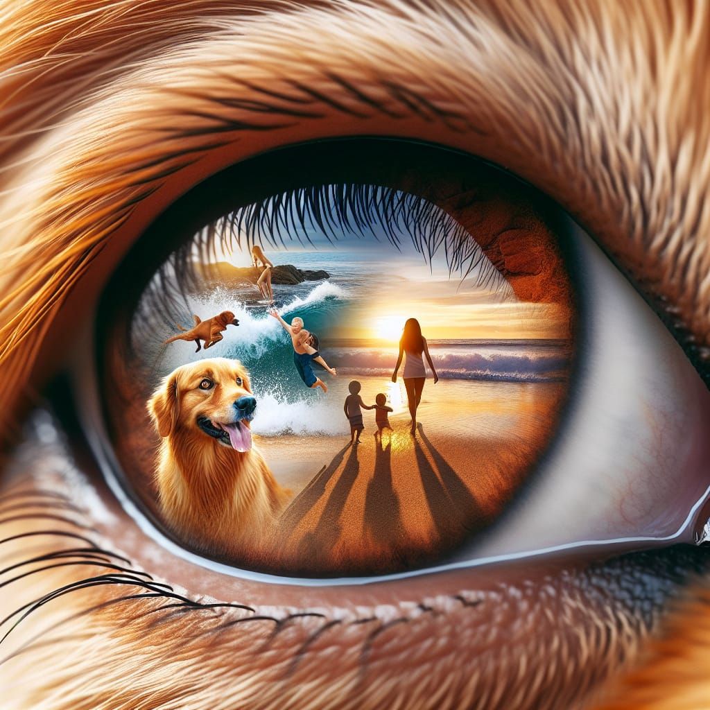 Golden Retriever Eyes Reflecting Life's Journey