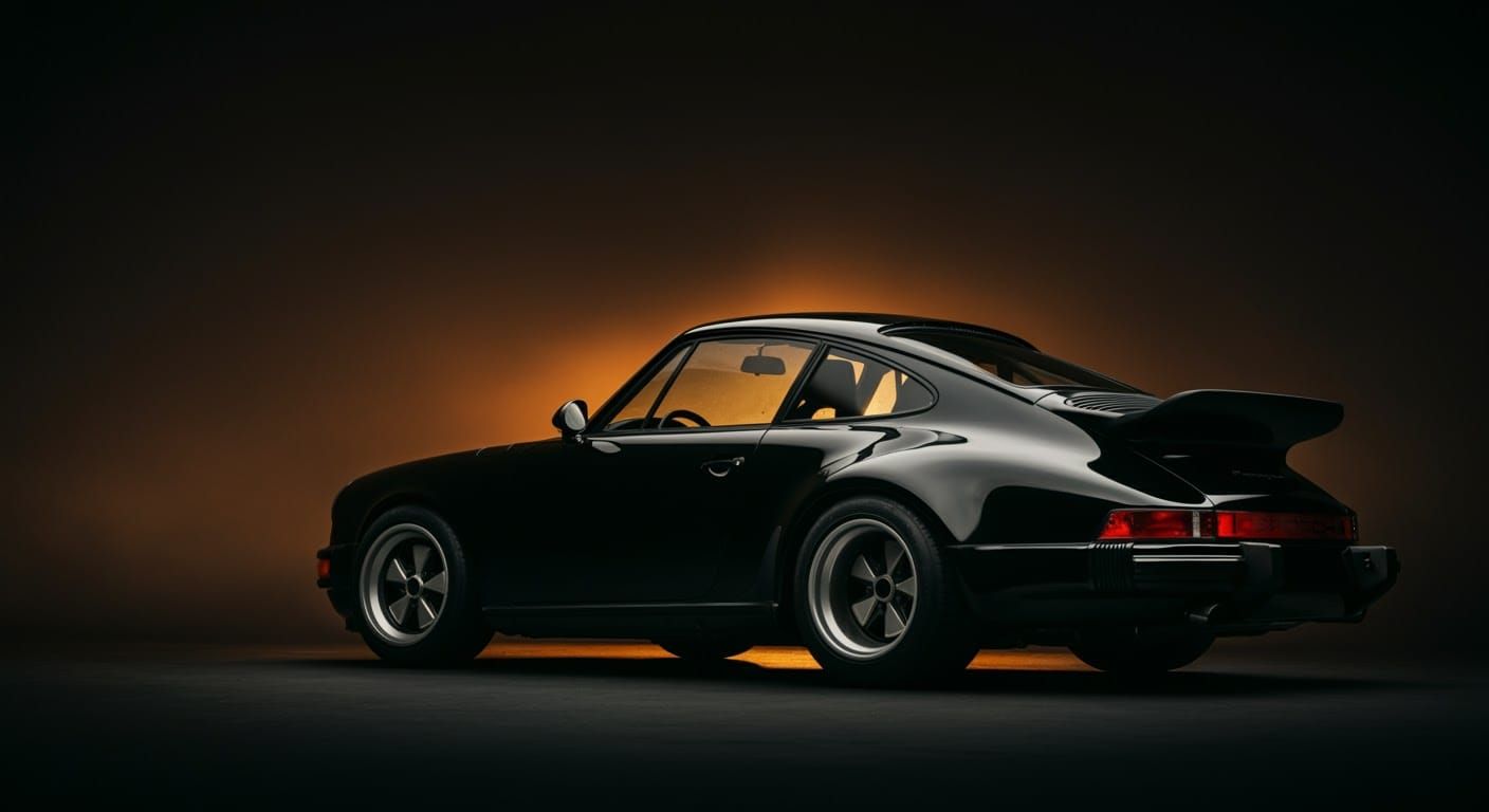 Sleek 1978 Porsche 935 in Dramatic Lighting