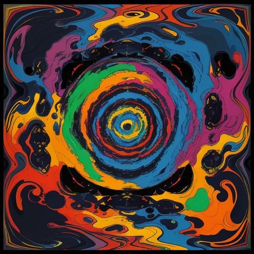 Vibrant Cubist Swirls in Fauvist Colors