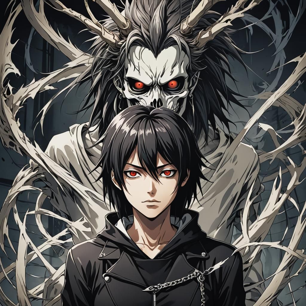 Death Note Shinigami Woman in Anime Style