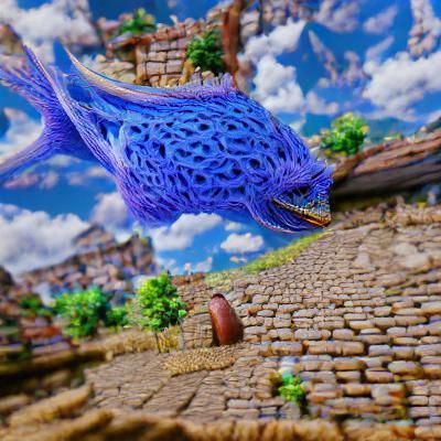 Fantasy Dragon in Detailed 3D Render