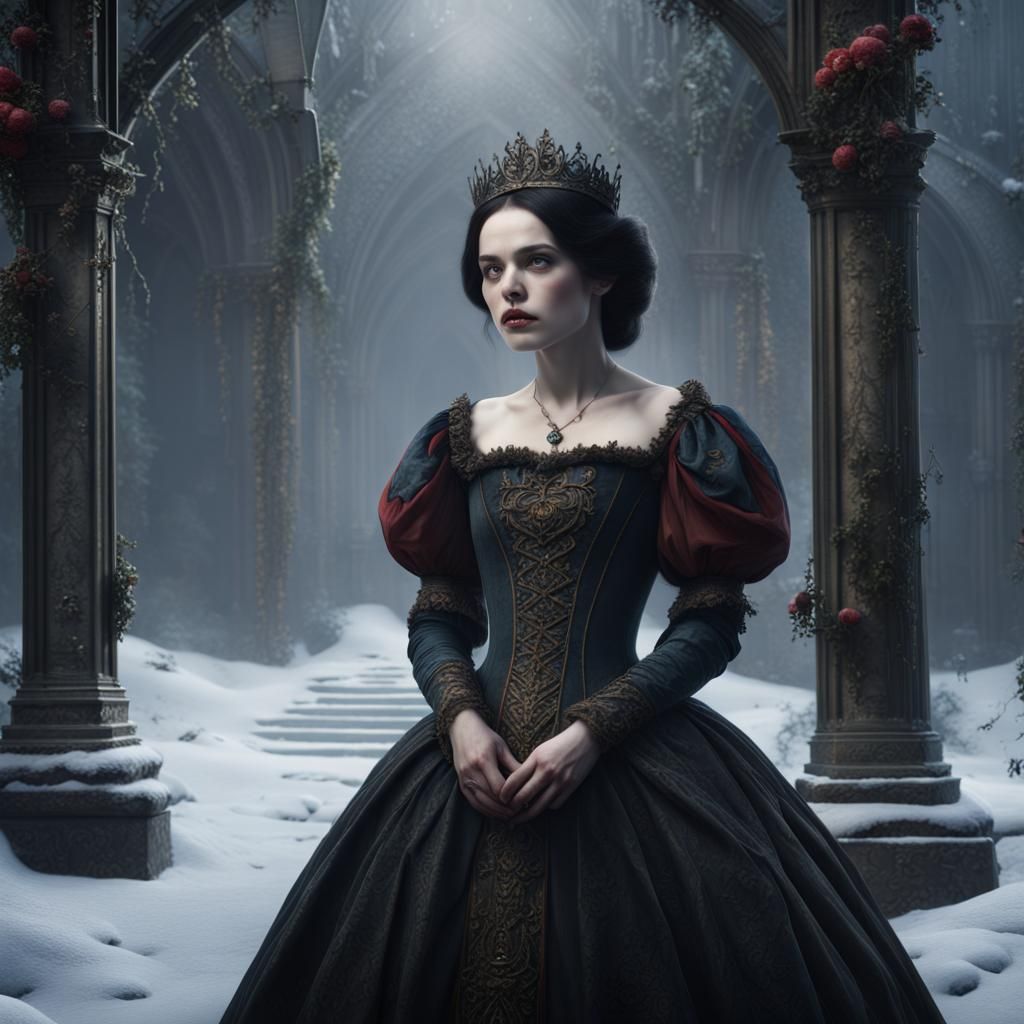 Gothic Snow White: Dramatic Digital Matte Painting