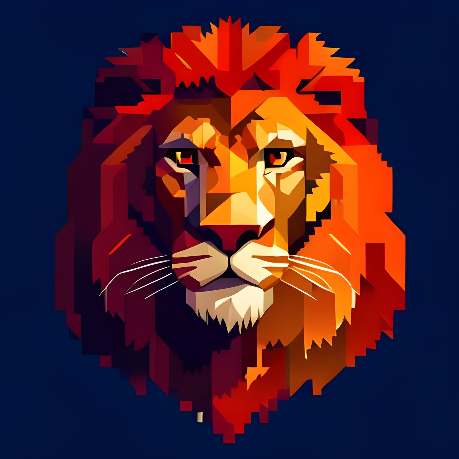 Majestic Lion - Pixel Art