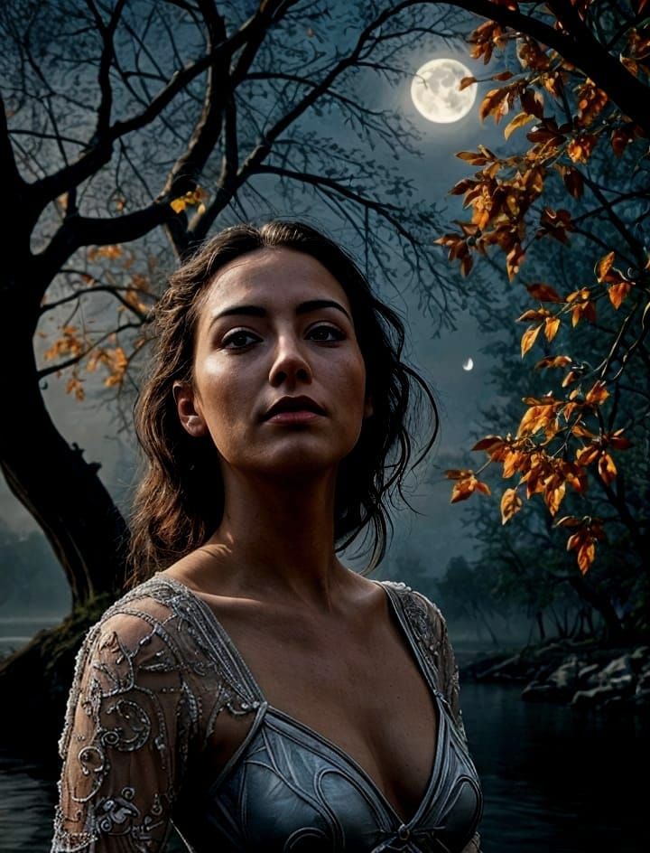 Surreal Fire Woman by Misty River Moon