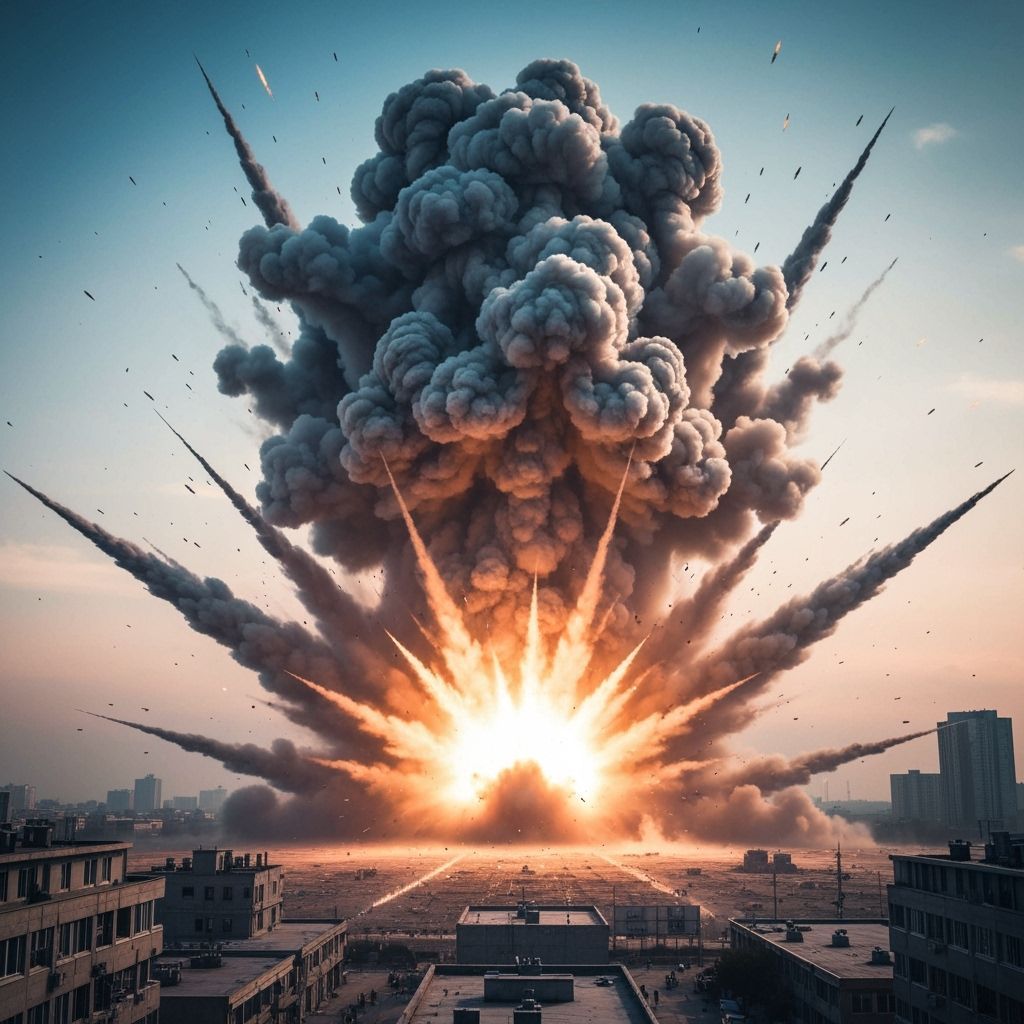 Giant Smoke Plume from Bomb Explosion