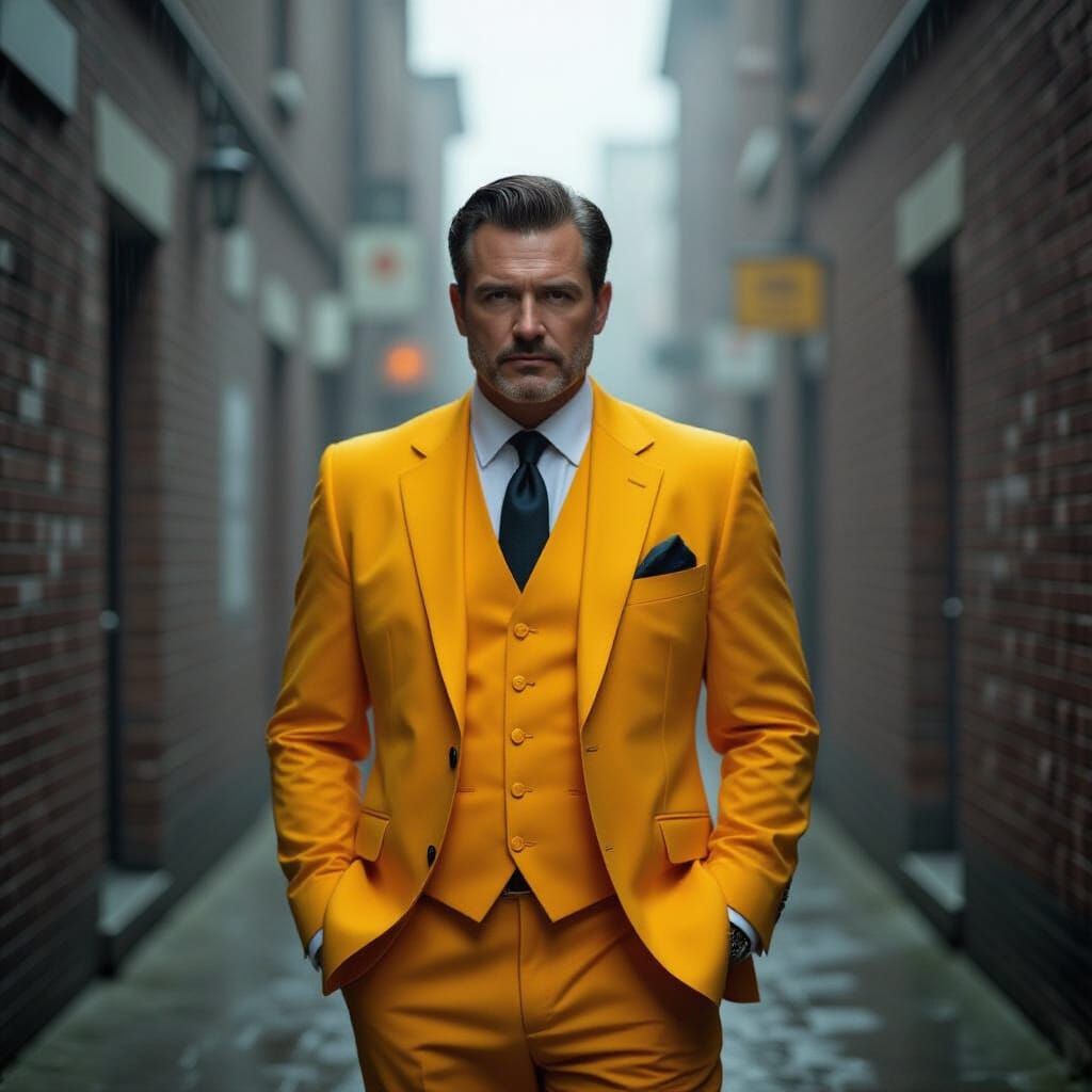 Cinematic Alleyway Portrait in Gritty Style