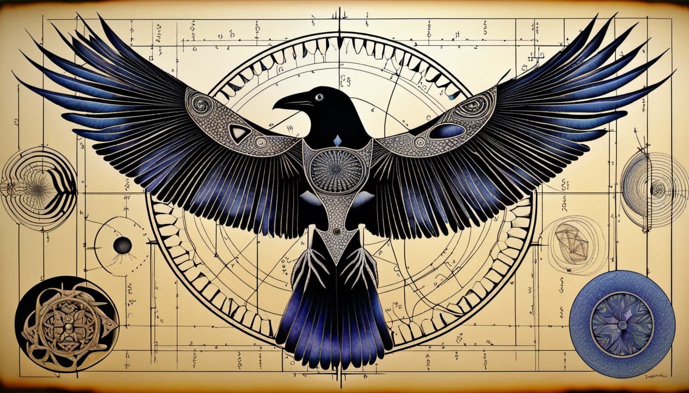 Technical Crow with Quantum Zentangle