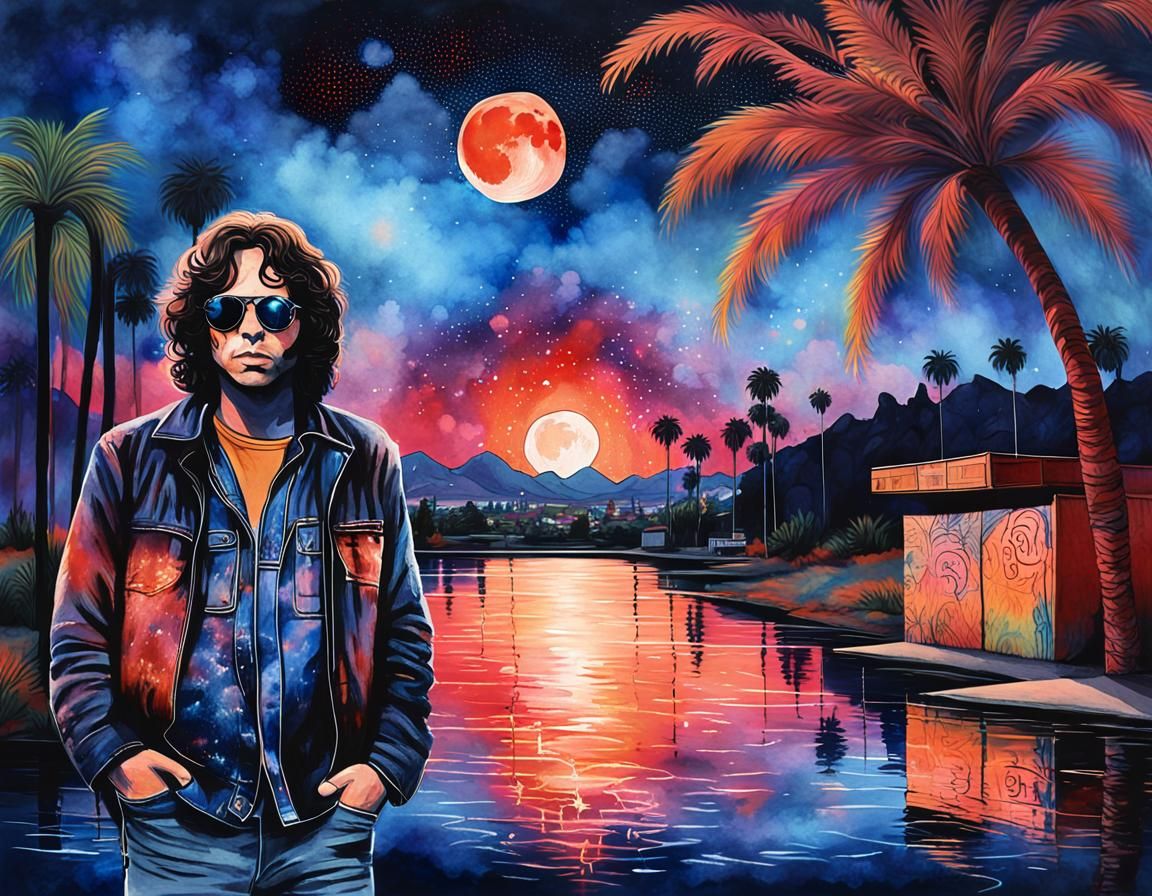 Jim Morrison in Los Angeles with Blood Moon