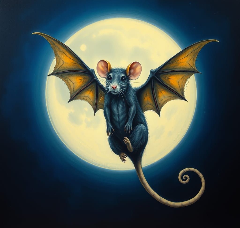 Blue Rat Bat: An AI Generated Creature
