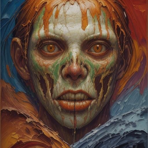 SCP-096 Jaw in Expressionist Neo-Impressionism Style