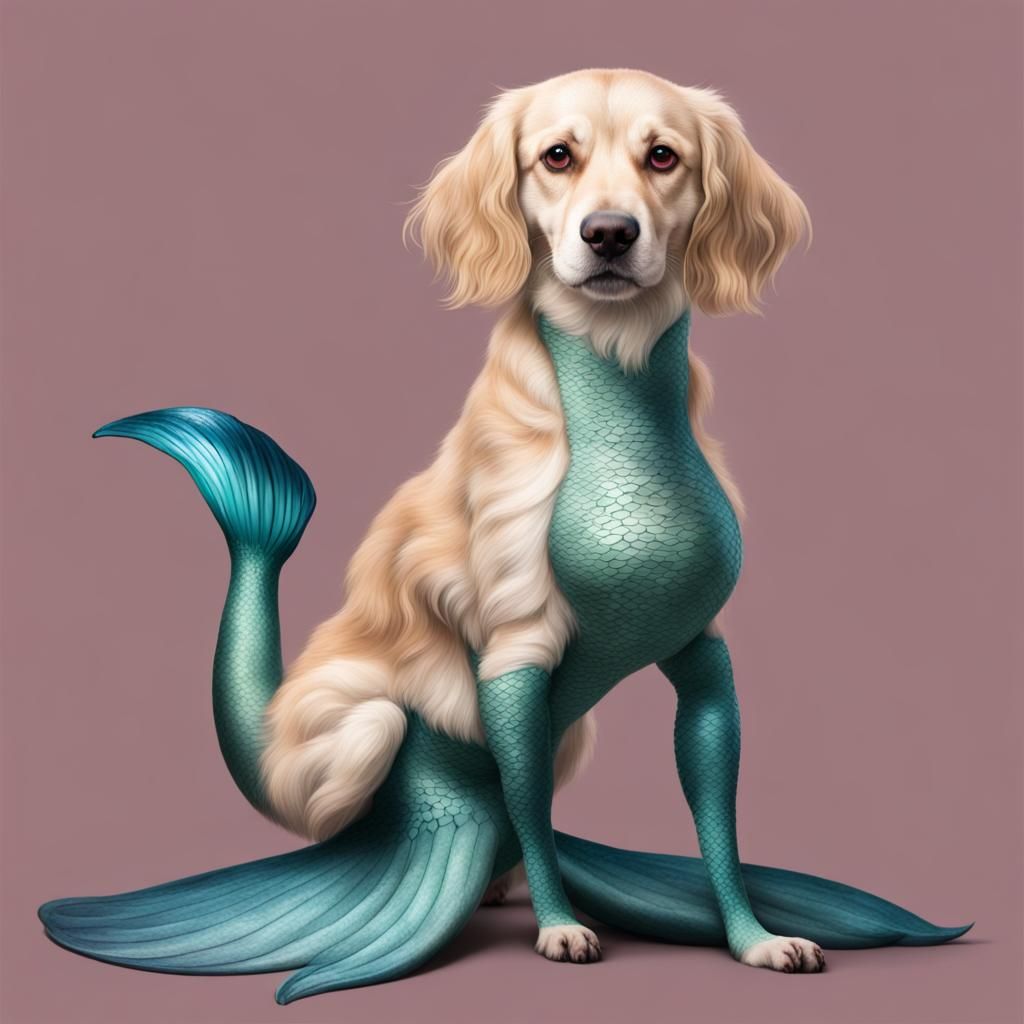 Mermaid Dog: A Whimsical AI-Generated Creature