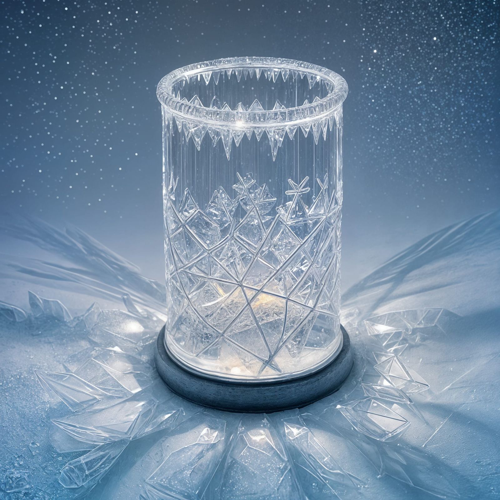 Ice Crystal Lamp: A Frozen Luminescence