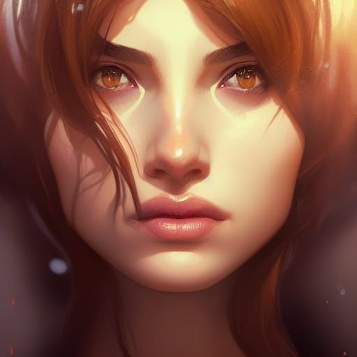 Intricate Portrait of a Brown Eyed Girl