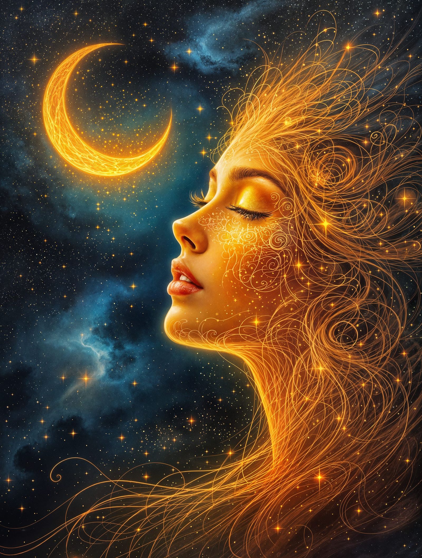 Ethereal Golden Goddess Profile