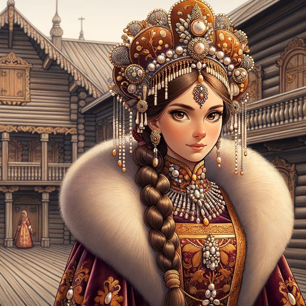 Royal Woman in Traditional Pre-Petrine Costume