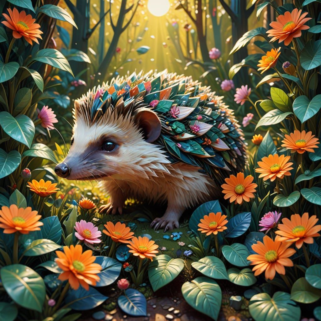 Vibrant Awakening in Geometric Cubist Style