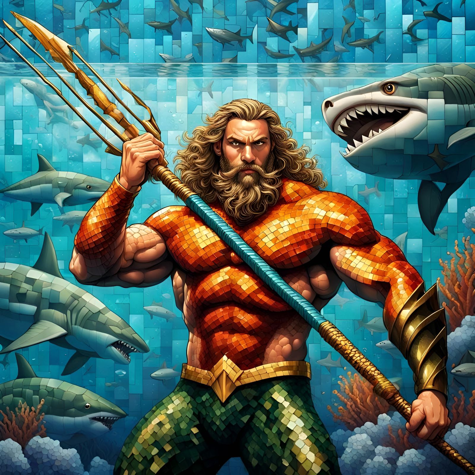 Aquaman Mosaic