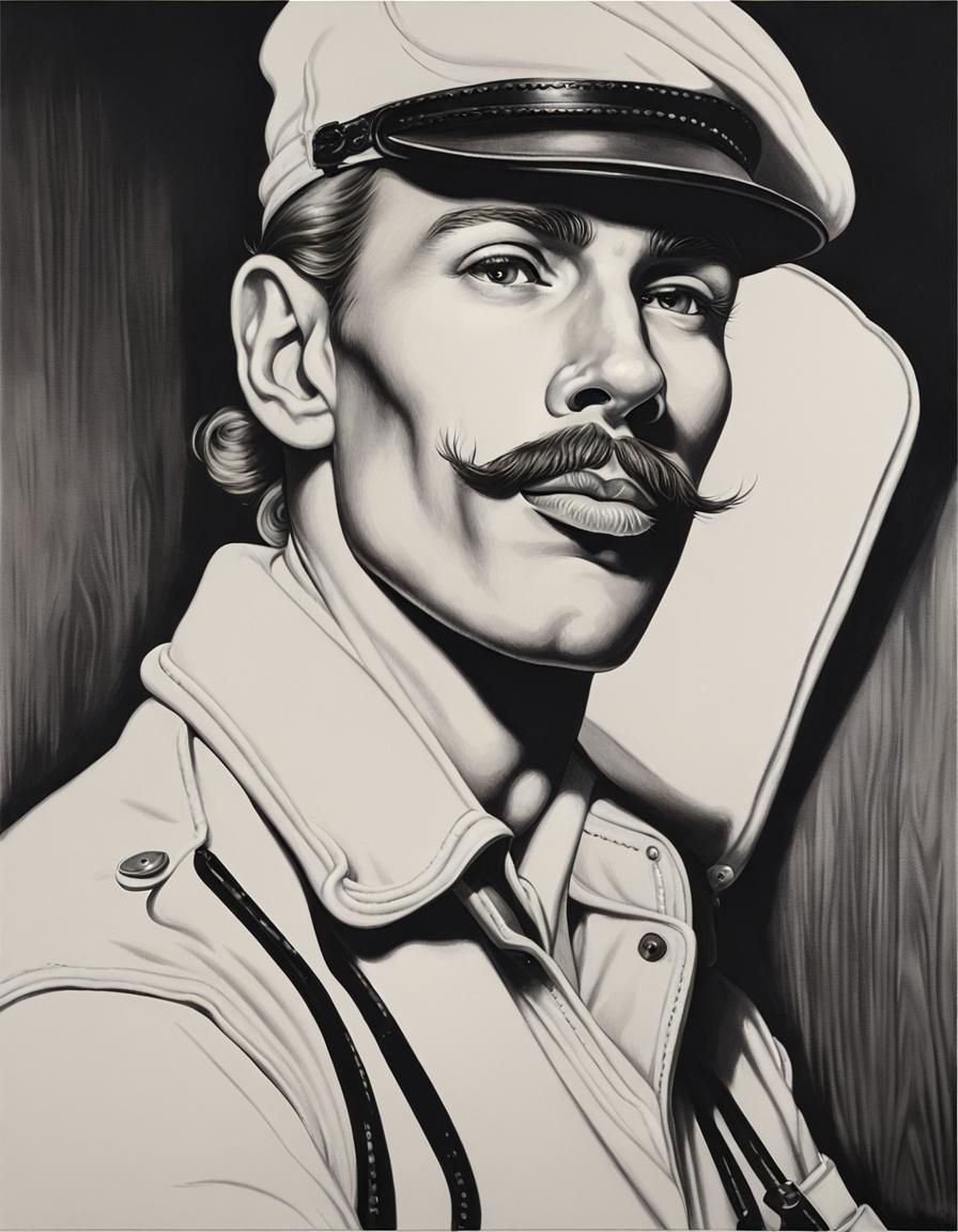 Erotic Portrait in Tom of Finland Style