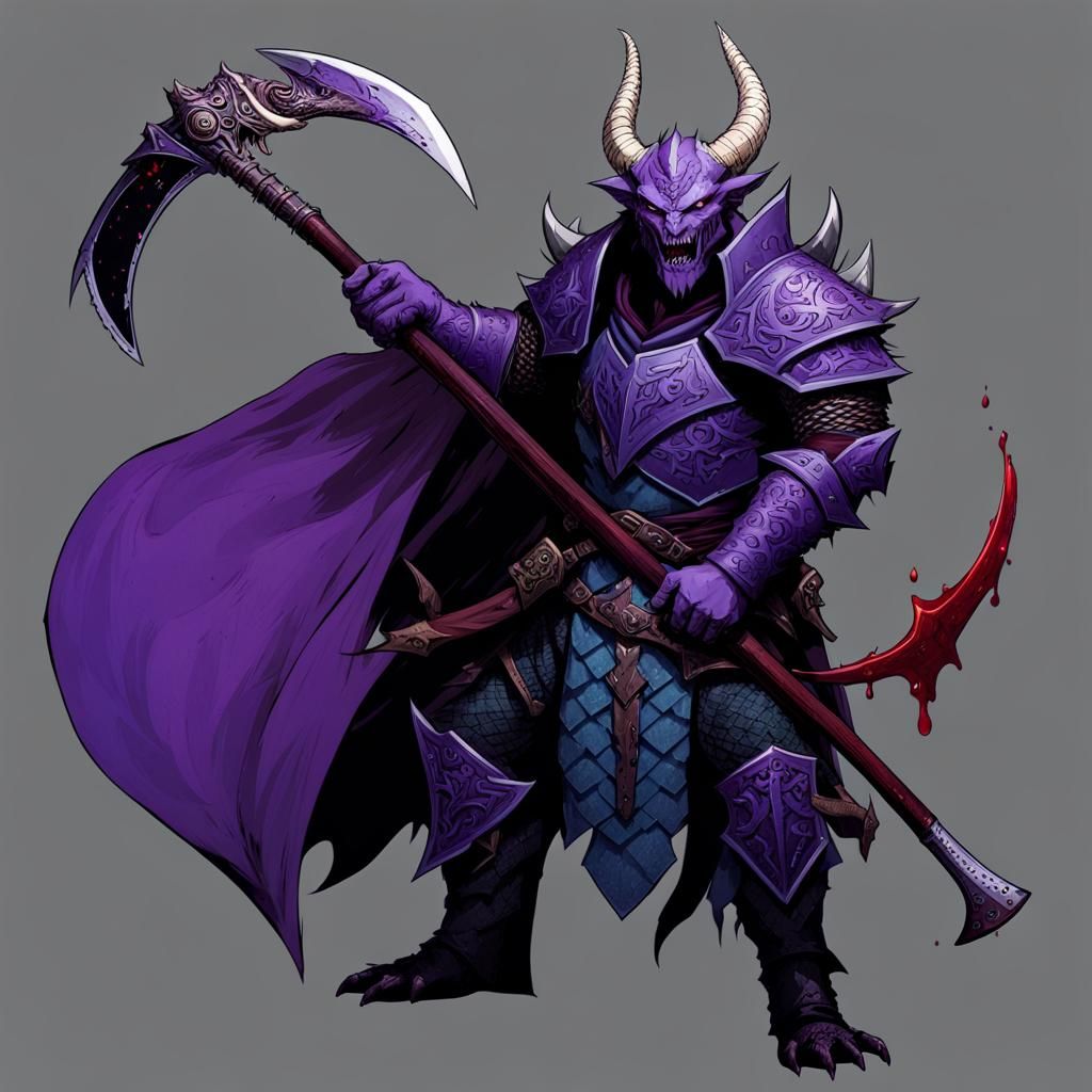 Dragonborn Warrior with Bloody Axe