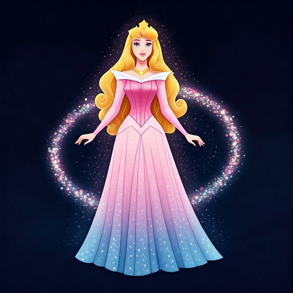 Ethereal Goddess in Iridescent Aura