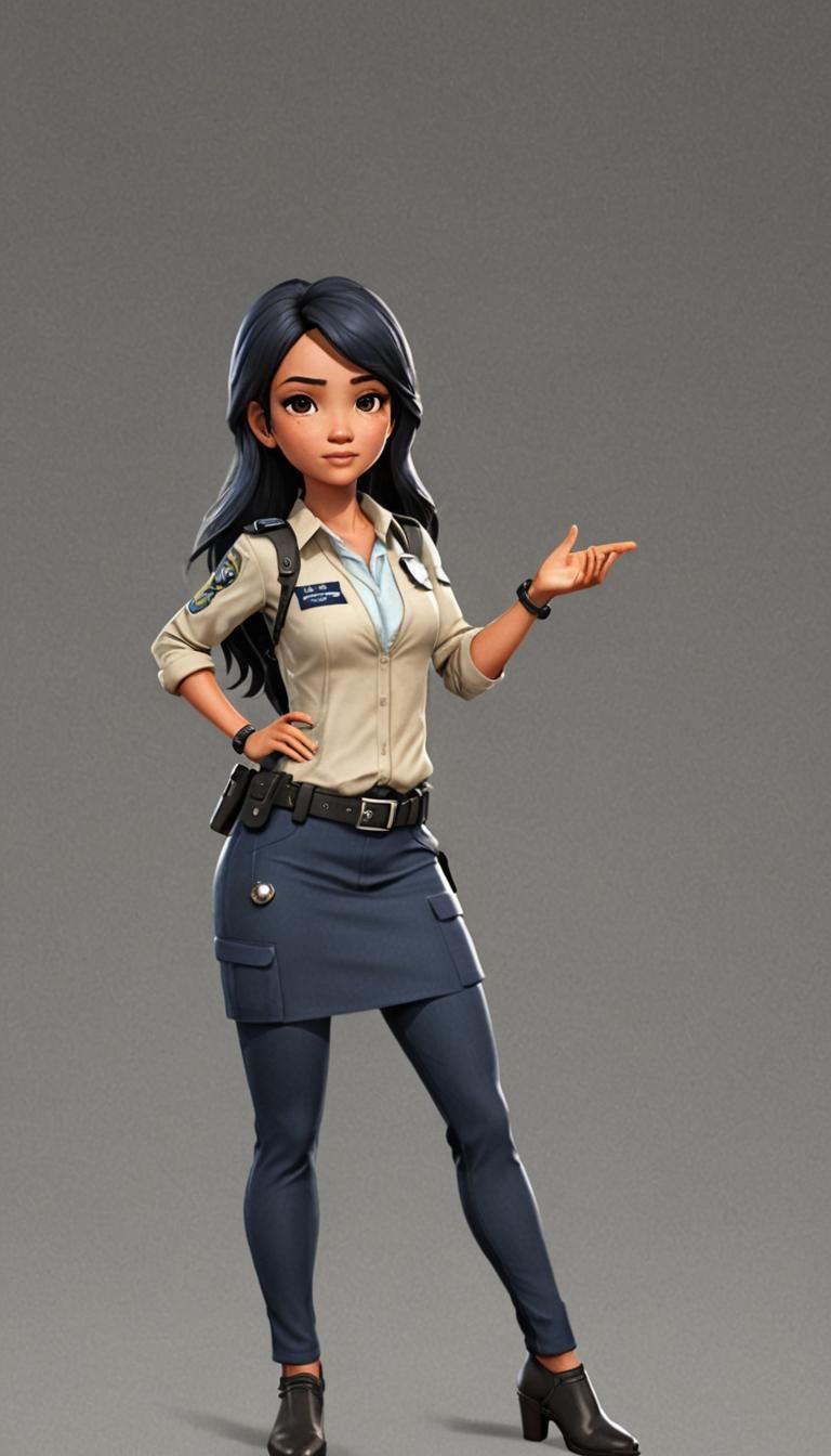 AI-Generated Character in Police Uniform