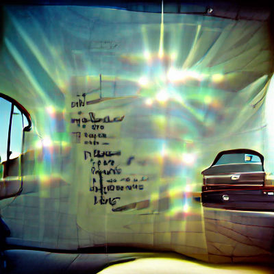 Abstract Pinhole Camera Automobile Headlights